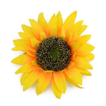 3 бр. 14 см голяма слънчогледова глава Изкуствени копринени цветя за DIY Scrapbooking венец Домашна сватбена украса Евтино фалшиво цвете