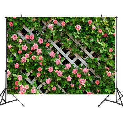 3D ziedu pavasara krāsaina ziedu druka Sienas fotografēšana Foni Koka graudu imitācija Fotografēšana Fona audums