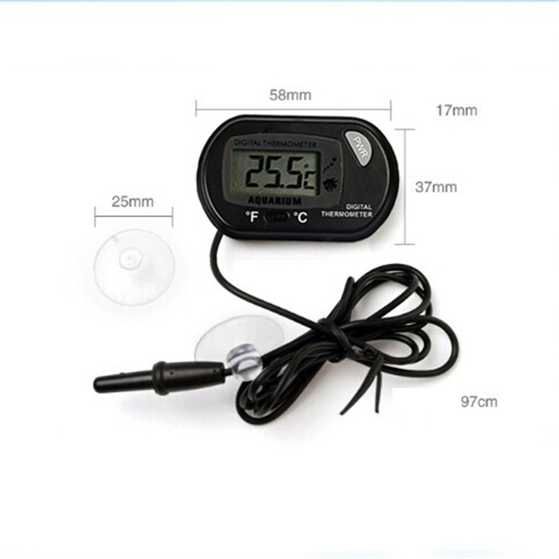 Digitālais termometrs akvārijam Augstas precizitātes temperatūras mērītājs stādīto zivju tvertņu akvārija piederumiem