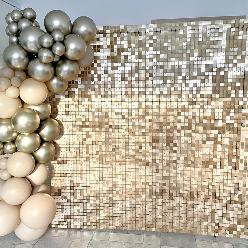 Фон с пайети за парти за рожден ден Блестящ фон с квадратни пайети Популярен сватбен декор Декор за парти за рожден ден Декорация за парти за деца Baby Shower