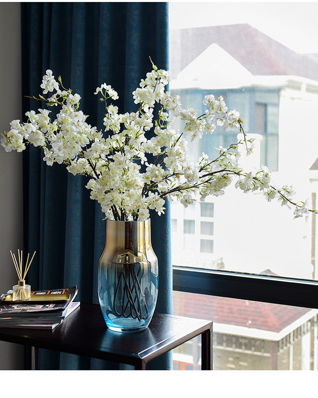 109 cm mākslīgā zīda ziedi, viltoti ķiršu ziedi, gari zari, kāzu arkas ballītes fons, mājas sienas dekors, aksesuāri, foto rekvizīti