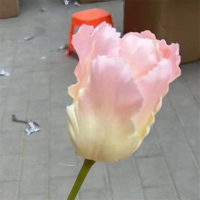 Nagy fehér tulipánok selyem művirágok lakberendezési dekoráció esküvői party dekoráció flores mesterséges fotózás kellékek