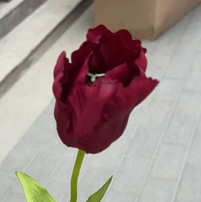 Nagy fehér tulipánok selyem művirágok lakberendezési dekoráció esküvői party dekoráció flores mesterséges fotózás kellékek