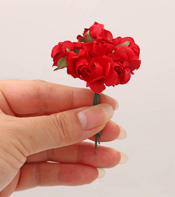 7 cm Κουκλόσπιτο τεχνητά μίνι λουλούδια εξαρτήματα επίπλων μπουκέτο από χάρτινα λουλούδια, ηλίανθος, τριαντάφυλλο, Γαρύφαλλο