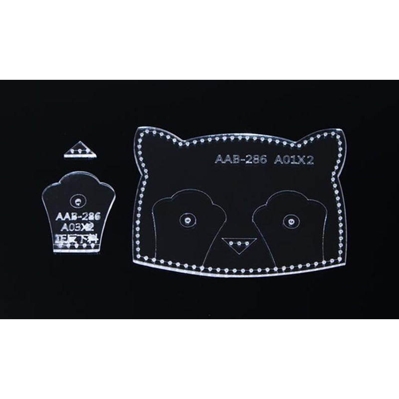 1 komplekts monētu maciņš Mini somiņa maka veidne caurspīdīga akrila ādas raksta ādas amatniecības šūšanas raksts DIY hobijs 9*11*1cm