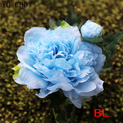 YO CHO Őszi bazsarózsa dekoráció Virág Selyem Mesterséges Bazsarózsa csokor Esküvői Otthoni Party Fesztivál dekoráció Barkácsolás Karácsonyi Garland Rose