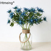 Művirágok 3 fej Műbogáncs Zöld Növények hiba Permetek Központi dekoráció Esküvő Valentin-nap Otthoni dekoráció