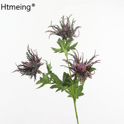 Művirágok 3 fej Műbogáncs Zöld Növények hiba Permetek Központi dekoráció Esküvő Valentin-nap Otthoni dekoráció