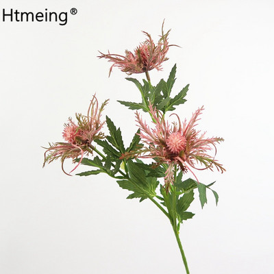 Művirágok 3 fej Műbogáncs Zöld Növények hiba Permetek Központi dekoráció Esküvő Valentin-nap Otthoni dekoráció