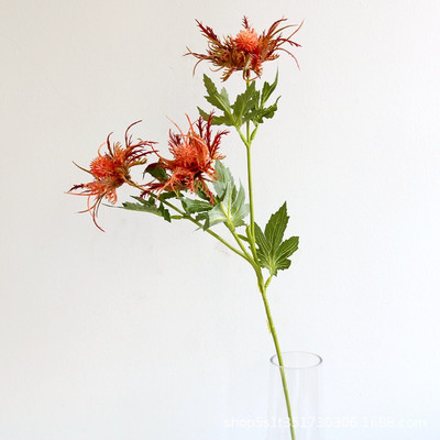 Művirágok 3 fej Műbogáncs Zöld Növények hiba Permetek Központi dekoráció Esküvő Valentin-nap Otthoni dekoráció