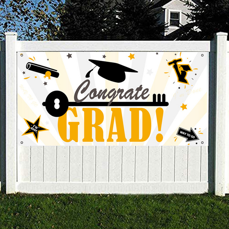 Izlaiduma ballītes fona noformējums Apsveikumi, absolventu cepures fotografēšanas rekvizīti 2022. gada kūku galda fotoattēla fons