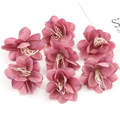 30 db művirág fej selyem liliom virág esküvői otthonra karácsonyi dekoráció barkács koszorú album kellékek