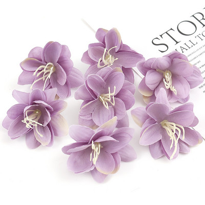 30 db művirág fej selyem liliom virág esküvői otthonra karácsonyi dekoráció barkács koszorú album kellékek