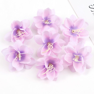 30 db művirág fej selyem liliom virág esküvői otthonra karácsonyi dekoráció barkács koszorú album kellékek