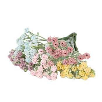 6τμχ Τεχνητά Λουλούδια Μίνι Μπουκέτο Τριαντάφυλλο Διακοσμητικό Βάζο Γυψόφιλα Διακοσμητικό στεφάνι για Χειροτεχνίες διακόσμησης κήπου σπιτιού