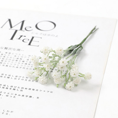 6Gb Mākslīgie ziedi Mini rožu pušķis kāzu dekoratīvā ģipsofilas vainaga dekorēšanas vāze mājas dārza dekorēšanai