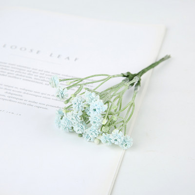 6Gb Mākslīgie ziedi Mini rožu pušķis kāzu dekoratīvā ģipsofilas vainaga dekorēšanas vāze mājas dārza dekorēšanai