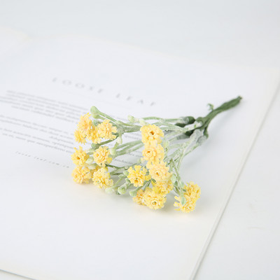 6Gb Mākslīgie ziedi Mini rožu pušķis kāzu dekoratīvā ģipsofilas vainaga dekorēšanas vāze mājas dārza dekorēšanai