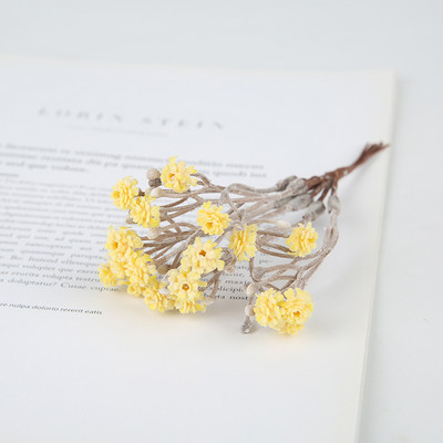 6Gb Mākslīgie ziedi Mini rožu pušķis kāzu dekoratīvā ģipsofilas vainaga dekorēšanas vāze mājas dārza dekorēšanai