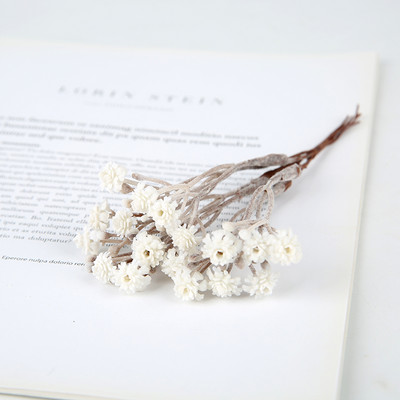 6Gb Mākslīgie ziedi Mini rožu pušķis kāzu dekoratīvā ģipsofilas vainaga dekorēšanas vāze mājas dārza dekorēšanai