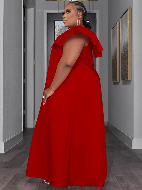 ZJFZML ZZ Liela izmēra, dziļi V kakla izgriezuma tauriņš ar īsām piedurknēm kleitas līdz grīdai vasaras sieviešu vienkrāsains, brīvi pieguļošs viengabala kleita