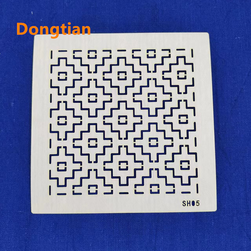 Klasikinis japoniško stiliaus Sashiko šablonas Sashiko trafaretas Minkštas šablono piešimo trafaretas skirtas Sashiko