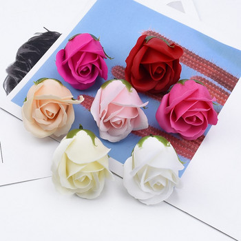 5 τεμάχια σαπούνι τριαντάφυλλο λουλούδι γάμου διακοσμητικά λουλούδια τοίχου Νυφικά αξεσουάρ Clearance Diy δώρα Νύφη καρπός λουλούδι Υλικό