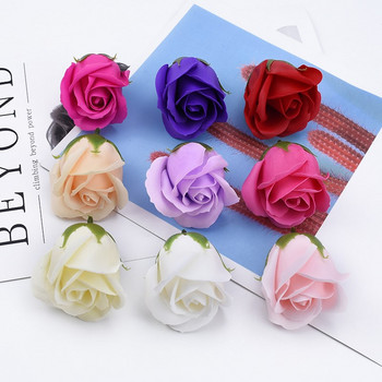 5 τεμάχια σαπούνι τριαντάφυλλο λουλούδι γάμου διακοσμητικά λουλούδια τοίχου Νυφικά αξεσουάρ Clearance Diy δώρα Νύφη καρπός λουλούδι Υλικό