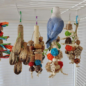 Цветен висящ папагал Птица Molar Toy Статии Parrot Bite Pet Bird Toy for Parrot Swing Bird Swing Biting Toy