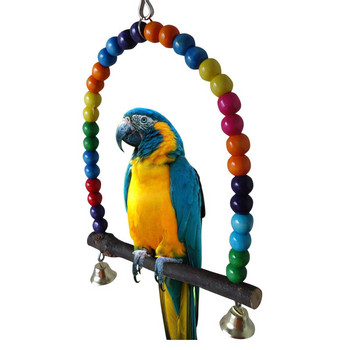 Нова цветна играчка за люлка за папагал Птица люлка за папагал Стойка за катерици Консумативи Аксесоари за клетки за птици Стоки за домашни любимци