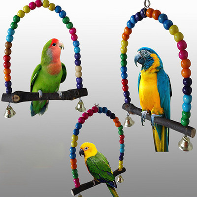Uus värviline kiik papagoi mänguasi linnukiik papagoi statiivi oravad tarvikud linnupuuritarvikud lemmikloomatarbed