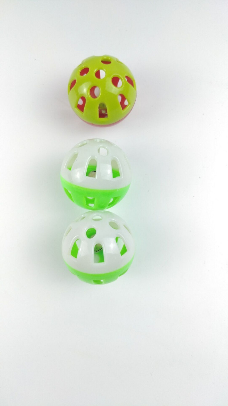 5db kisállat papagáj játék színes üreges guruló harang labda madárjáték papagáj kakas papagáj rágóketrec Szórakoztató játékok kisállatmadár kellékek