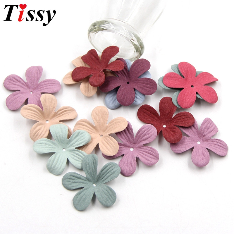 30 gab. DIY, mazi, izsmalcināti ādas ziedi, rokām darināti mākslīgo ziedu galvas kāzu dekori.