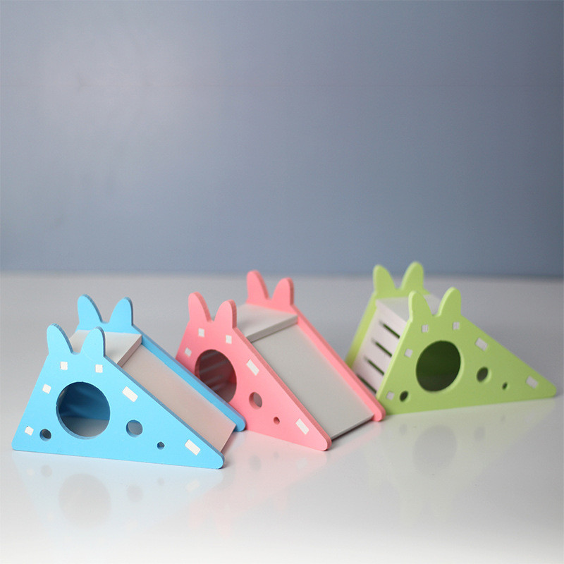 Madárcsúszda játék hörcsög búvóhely Ház Papagáj ketrec Kiegészítők Tengerimalac Fa barlangi csúszda lépcsőkkel Játék kisállat kellékek