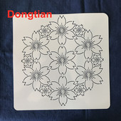 Gražus vyšnių žiedų Sashiko šablonas Sashiko trafaretas minkštas šablonas 27*27cm