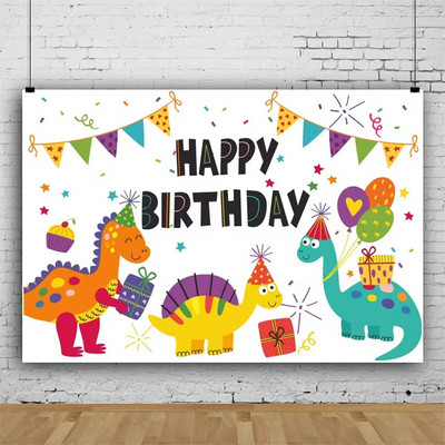 1,2 millió rajzfilm dinoszaurusz téma Háttér Erdő Születésnapi Party Babazuhany Újszülött Gyerekek Fényképezés Háttér Banner Barkács dekoráció