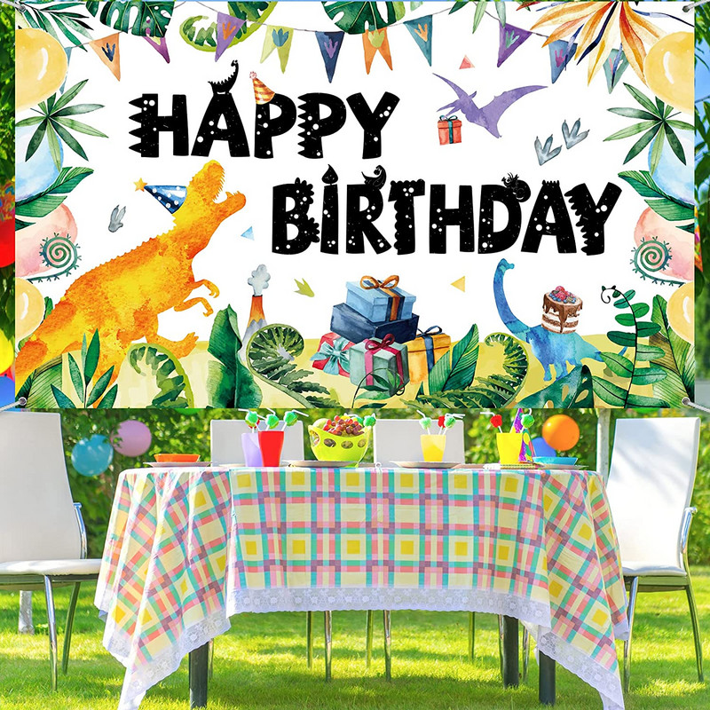 1,2 millió rajzfilm dinoszaurusz téma Háttér Erdő Születésnapi Party Babazuhany Újszülött Gyerekek Fényképezés Háttér Banner Barkács dekoráció