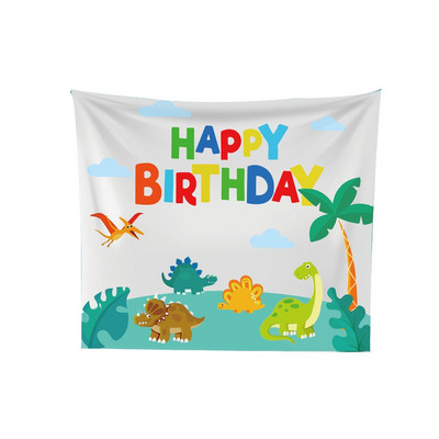 ins Baby Shower Jurassic Dinosaur Party Backgrounds Tyrannosaurus Plakāts Foto rekvizīti