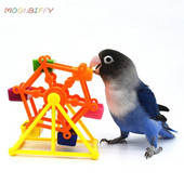 Putnu barības meklēšanas rotaļlietas Radoša papagaiļu barotava Rotaļa apmācības rotaļlietas Intelekta augšanas būris Krāsaina knābāšanas vējdzirnavu rotaļlieta