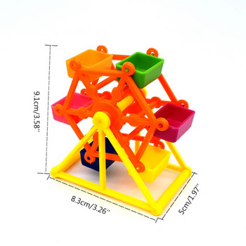 Играчки за търсене на храна за птици Креативна хранилка за папагал Завъртете играчки за обучение Интелигентност Клетка за растеж Цветна играчка за кълване на вятърна мелница