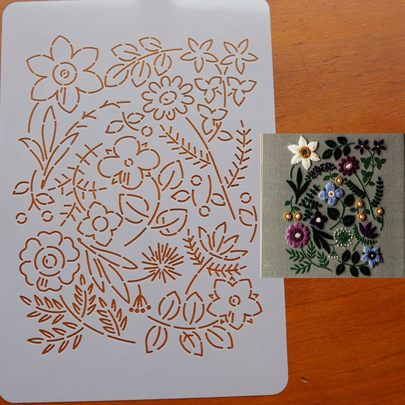 Gražus gėlių raštų siuvinėjimo šablono siuvinėjimo trafaretas 2022 m. rudens naujas stilius