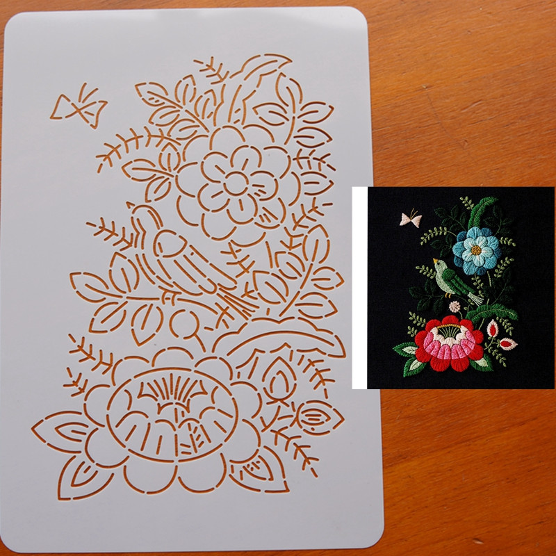 Gražus gėlių raštų siuvinėjimo šablono siuvinėjimo trafaretas 2022 m. rudens naujas stilius