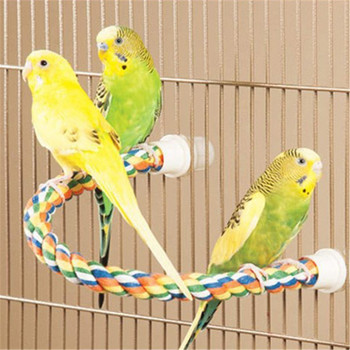 105/80/55/30 εκ. Πολύχρωμο σχοινί παπαγάλου κρεμασμένο πλεκτό Budgie Bird Cage Cockatiel Παιχνίδι σταντ για κατοικίδια Αξεσουάρ Κούνια σκάλας