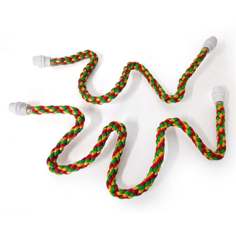 105/80/55/30 cm Színes papagáj kötél akasztó fonott törpepapagáj madárketrec Kakas játék kisállatállvány Kiegészítők Létra hinta kellékek