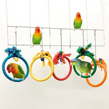 Pet Bird Chewing Toy Βαμβακερό σχοινί Παπαγάλος Παιχνίδι Bite Bridge Bird Tearing Toys Cockatiels Training Hang Swings Birds Cage Supplies