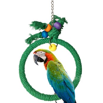 Pet Bird Chewing Toy Βαμβακερό σχοινί Παπαγάλος Παιχνίδι Bite Bridge Bird Tearing Toys Cockatiels Training Hang Swings Birds Cage Supplies