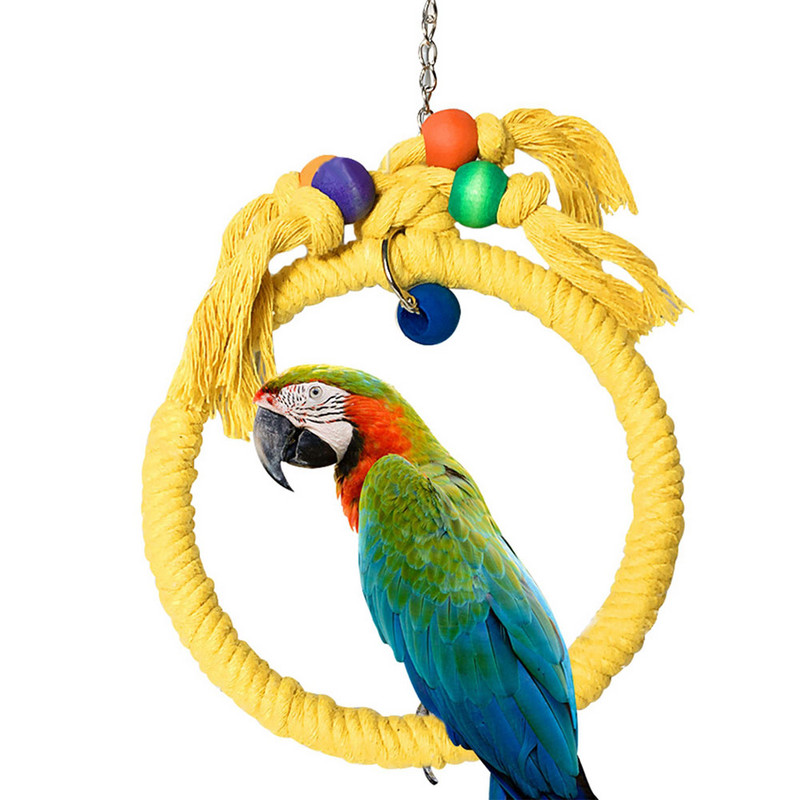 Mājdzīvnieku putnu košļājamā rotaļlieta Kokvilnas virve Papagaiļa rotaļlieta Kodiens Tilts Putnu plosīšanas Rotaļlietas Kaķenes Apmācības Pakaramās Šūpoles Putnu Būri Materiāli