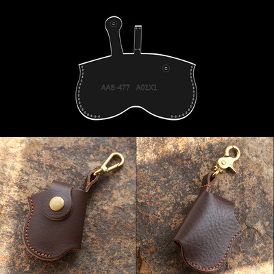 Ακρυλικό πρότυπο Νέα θήκη κλειδιού μόδας με φερμουάρ Make Pattern Leather Craft Pattern Leather DIY Stencil Tool 9,2*7,2CM