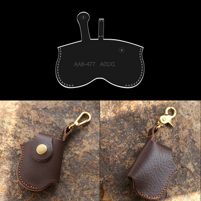 Akrila veidne jauns modes atslēgu futrālis ar rāvējslēdzēju, raksta ādas amatniecības raksta āda DIY trafaretu rīks 9,2 * 7,2 cm