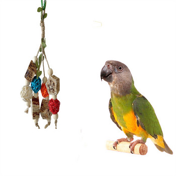 Παιχνίδι μεγάλου παπαγάλου που σκίζει φυσικά ξύλινα μπλοκ Παιχνίδι που μασάει παιχνίδι παπαγάλου κλουβί δάγκωμα παπαγάλου Παιχνίδι Προστασία περιβάλλοντος Παιχνίδι παπαγάλου πουλί